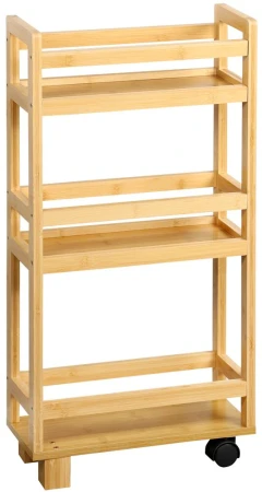 KESPER 24860 Regál s kolečky 15 x 74 x 36 cm, bambus