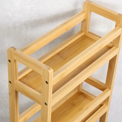 KESPER 24860 Regál s kolečky 15 x 74 x 36 cm, bambus
