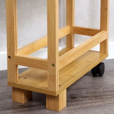 KESPER 24860 Regál s kolečky 15 x 74 x 36 cm, bambus