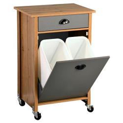 KESPER 25528 Kuchyňský vozík s odpadkovým košem, 50 x 79 x 37 cm, dekor dub KESPER 25528 Kuchyňský vozík s odpadkovým košem, 50 x 79 x 37 cm, dekor dub