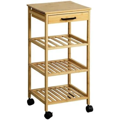 KESPER 25819 Kuchyňský vozík 33 x 73 x 33 cm, bambus