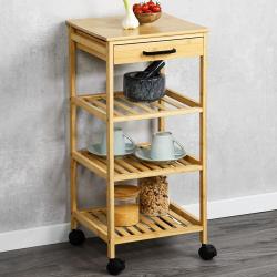 KESPER 25819 Kuchyňský vozík 33 x 73 x 33 cm, bambus