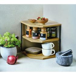 KESPER 27833 Kuchyňská rohová police, 26 x 26 x 28 cm