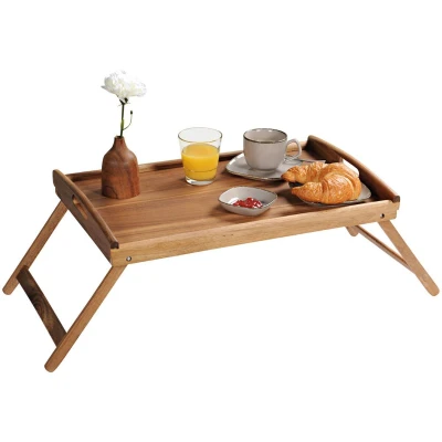 KESPER 28020 Servírovací tác se skládacími nohami, 55 x 35 cm, akácie