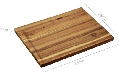 KESPER 28702 Prkénko na krájení, 38 x 28 x 2 cm, akáciové dřevo