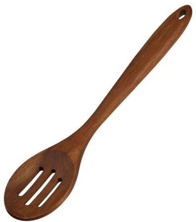KESPER tmavě hnědá akáciová vařečka s otvory 33 cm