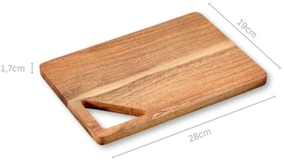 KESPER Prkénko na krájení a servírování 28 x 19 x 1,7 cm, akáciové dřevo