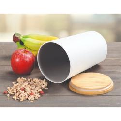 KESPER 32621 Skladovací nádoba, 1,1 l, plast/bambus, bílá