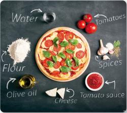 KESPER 36598 Víceúčelová krájecí deska 56 x 50 cm, sklo, motiv pizza KESPER 36598 Víceúčelová krájecí deska 56 x 50 cm, sklo, motiv pizza