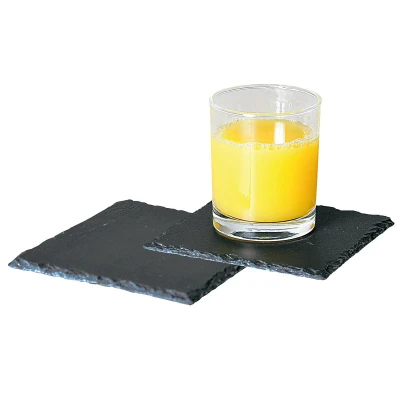 KESPER Podtácky 2 ks černé břidlicové 13 x 13 cm