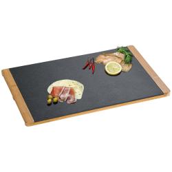 KESPER 38131 Servírovací tác, 45 x 30 x 1,5 cm, břidlice/bambus