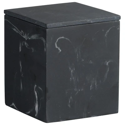 KESPER Úložný box pryskyřicový černý 10,5 x 8,5 x 8,5 cm