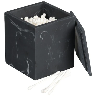 KESPER Úložný box pryskyřicový černý 10,5 x 8,5 x 8,5 cm