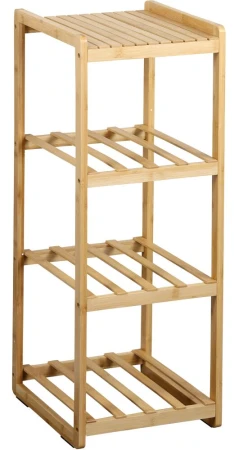 KESPER Regál s boxy, 3 police, 87 x 29,5 x 33,5 cm, bambusový