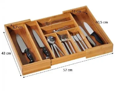 KESPER Příborník variabilní bambusový 35-58 cm