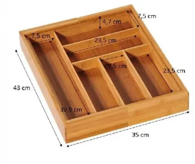 KESPER Příborník variabilní bambusový 35-58 cm