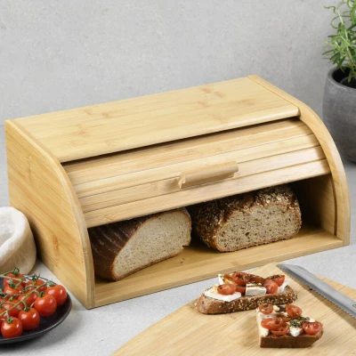 KESPER bambusová chlebovka s rolovacím víkem 40 x 17 x 27 cm