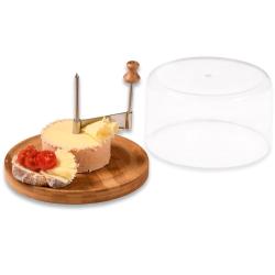 KESPER 58621 Kráječ na sýr "Tete de Moine" s víkem, Ø 22 cm, bambus