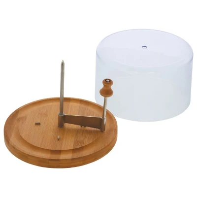 KESPER 58621 Kráječ na sýr [34]Tete de Moine[34] s víkem, Ø 22 cm, bambus