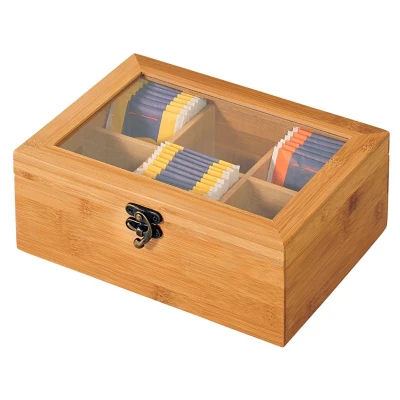 KESPER Organizér na čaje bambusový 6 přihrádek 21,5 x 15 x 8,5 cm