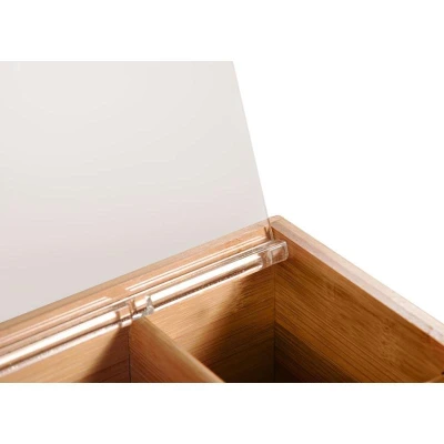 KESPER Organizér na čaje 6 přihrádek 22 x 21 x 9,5 cm bambus/plast