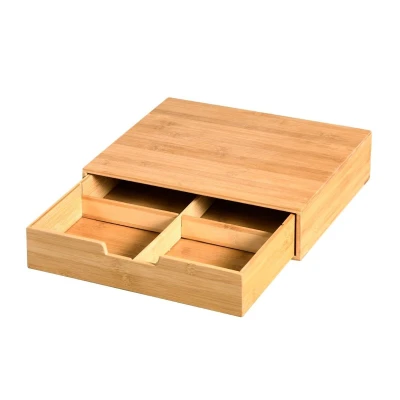 KESPER Organizér na čaje a kávové kapsle bambusový, 34 x 31 x 8 cm