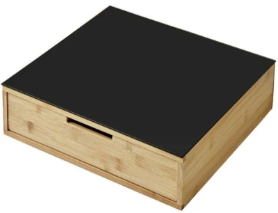 KESPER organizér na čaje a kávové kapsle bambusový 30 x 10 x 30 cm