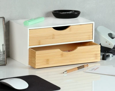 KESPER Organizér se 2 zásuvkami bílý/přírodní