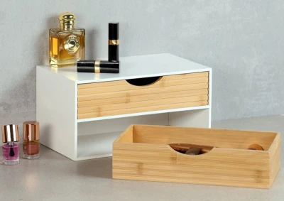 KESPER Organizér se 2 zásuvkami bílý/přírodní