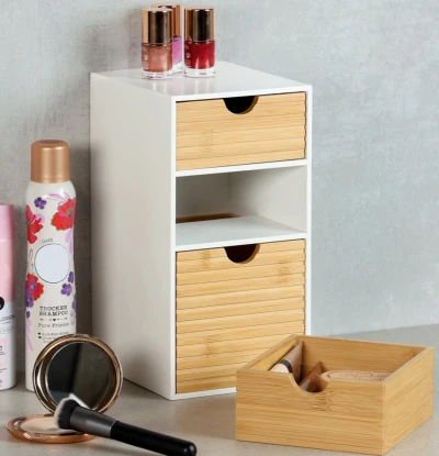 KESPER Organizér se 3 zásuvkami bílý/přírodní