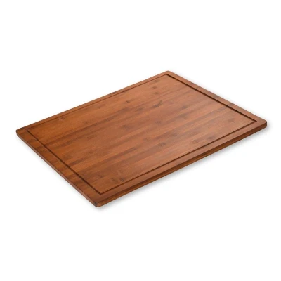 KESPER krájecí prkénko a krycí deska na varnou desku 56 x 50 x 3 cm tmavý bambus