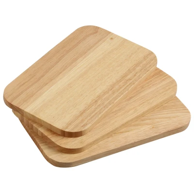 KESPER Prkénko na krájení 3 ks kaučukové dřevo 22 x 14 x 1 cm