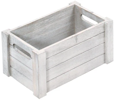 KESPER Úložný box 30,5 x 20,5 x 16 cm, topolová překližka, antická bílá