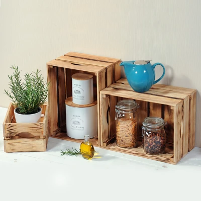 KESPER Úložný stohovatelný box 30 x 20 x 15 cm, borovicové dřevo