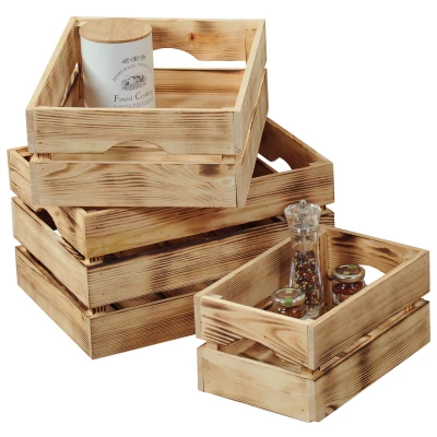 KESPER Úložný stohovatelný box 30 x 20 x 15 cm, borovicové dřevo