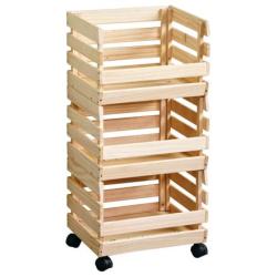 KESPER 69581 Regál na ovoce a zeleninu s kolečky, 80 x 37 x 30 cm