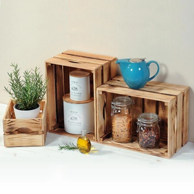 KESPER Úložný stohovatelný box 40 x 30 x 23 cm, borovicové dřevo