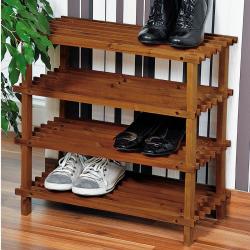 KESPER 69734 Botník se čtyřmi policemi, 54 x 52 x 26 cm, tmavý