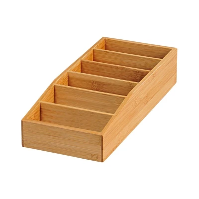KESPER bambusový univerzální organizér s 6 přihrádkami 15 x 7 x 35 cm