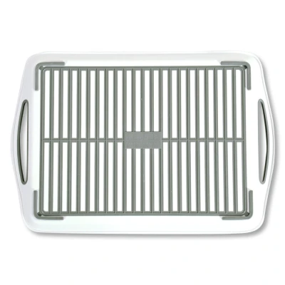 KESPER Servírovací protiskluzový tác bílý plastový 45,5 x 32 cm