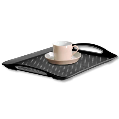 KESPER Servírovací protiskluzový tác 45,5 x 32 cm plastový černý
