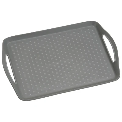 KESPER servírovací protiskluzový tác 45,5 x 32 cm šedý plastový