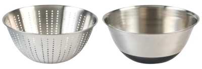 KESPER Míchací mísa se silikonovým dnem a cedník průměr 19 cm, nerezová ocel