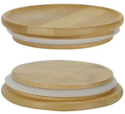 KESPER skladovací nádoby 3 ks, Ø 10 cm, sklo/bambus