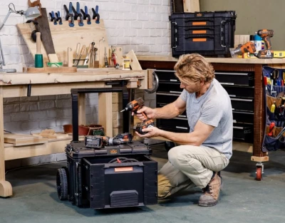 Keter ROC Pro Gear 2.0 černo-oranžový box s jednou zásuvkou XL
