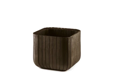 Keter Cube Planter M whiskey hnědý květináč