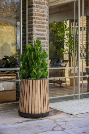 Keter Květináč Deco Conic walnut