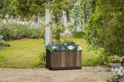 Keter Květináč Deco Rectangle walnut