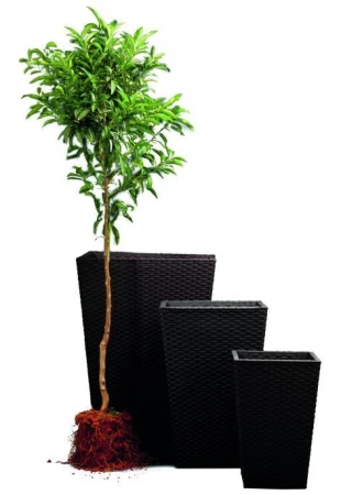 Keter Rattan Planter S grafitový 23,6 l květináč