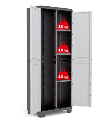 Keter Linear Utility černo-šedá plastová skříň